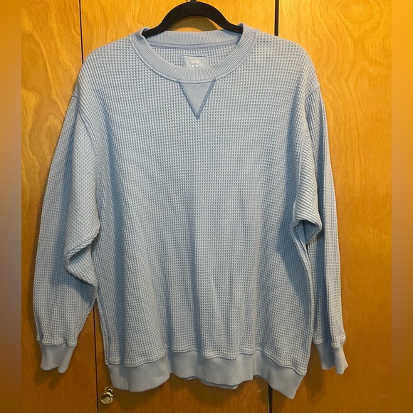 aerie Tops - Aerie Light Blue Waffle Knit Sweater